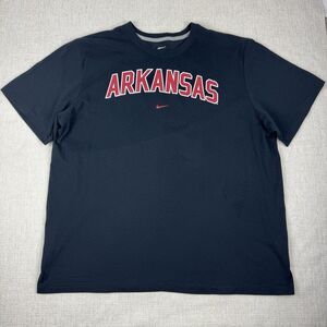 Nike Arkansas Razorbacks Tshirt Mens XXL Black Short Sleeve College Sports Tee